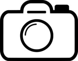 Vector silhouette of camera on white background