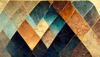 Marble effect background or texture. Spectacular abstract glistening golden solid liquid waves. Swirling golden and blue pastel pattern, shining golden color, marble geometric, photo