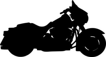 Vector silhouette of motorcycle on white background