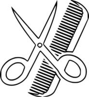 Vector silhouette of comb on white background