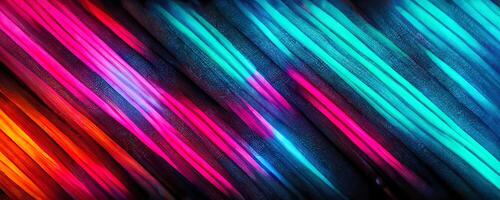 illustration of gaming background abstract, cyberpunk style of gamer wallpaper, neon glow light of sci-fi. Glowing iridescent neon lights for both light and dark backgrounds. photo