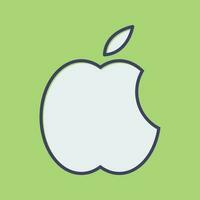 manzana logo vector icono