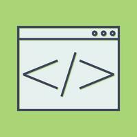 icono de vector de codificación html