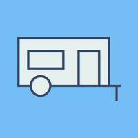 Camping Trailer Vector Icon