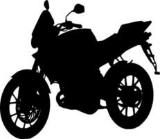 Vector silhouette of motorcycle on white background