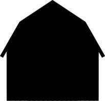 Vector silhouette of home on white background