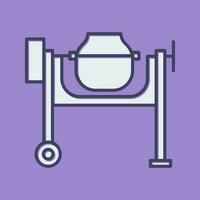 Cement Mixing Vector Icon