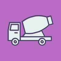 Cement Mixer Truck Vector Icon