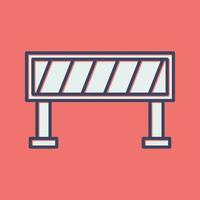 Road Barrier Vector Icon