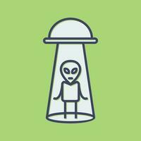 Alien Abduction Vector Icon