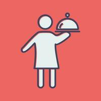 Man Serving Food Vector Icon