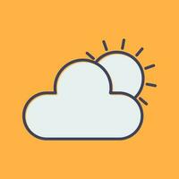 Sun Cloud Vector Icon