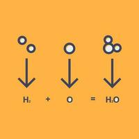 icono de vector de fórmula química