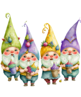 gnome mardi gras vattenfärg sublimering ai generativ png