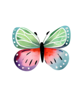 häftig fjärilar vattenfärg ai generativ png