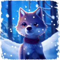 hiver animal sublimation ai génératif png