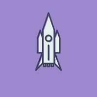 cohete lanzado vector icono