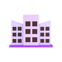 Pink And Brown Smart Building Model Element In 3D Style. png