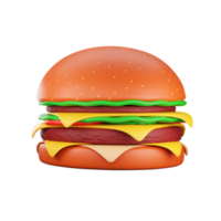 3d illustratie van kleurrijk hamburger icoon. png