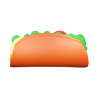 aislado tacos plato icono en 3d estilo. png