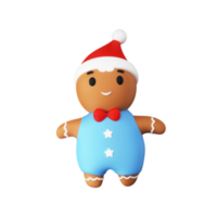 3D Render of Smiley Gingerbread Baby For Merry Christmas Celebrations. png