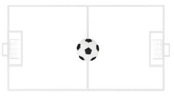 Top View of Realistic Soccer Ball Illustration. png