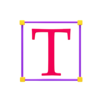 Colorful Text Tool Box Icon In 3D Style. png