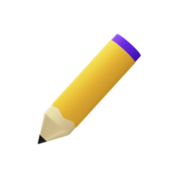 amarillo lápiz icono en 3d hacer estilo. png