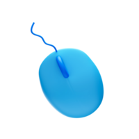 Turquoise Computer Mouse 3D Icon. png