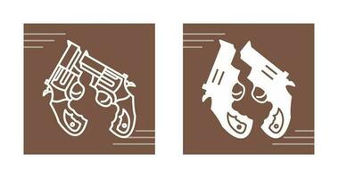 Two Guns Vector Icon