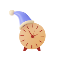 Furry Cap And Clock Icon In 3D Render. png