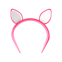 3d machen von Ohr Stirnband Symbol im Rosa Farbe. png