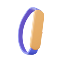Purple And Yellow Smart Watch Icon In 3D Style. png