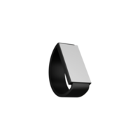 Isolated Grey Fitbit Smart Band Icon In 3D Style. png