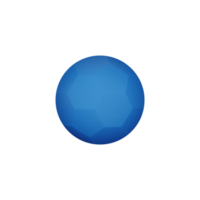 3D Illustration of Blue Swiss Ball Icon. png