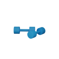 3D Render Style Two Dumbbell Icon In Blue Color. png