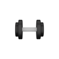 Isolated Grey Dumbbell Icon In 3D Style. png