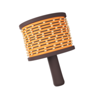 Golden And Brown Cabasa Icon In 3D Render. png