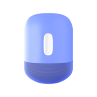 3d style mini orateur icône dans bleu couleur. png