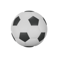 schwarz und Weiß Illustration von Fußball Ball Symbol im 3d Stil. png