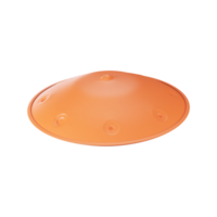 Isolated Orange Cymbals Icon In 3D Style. png