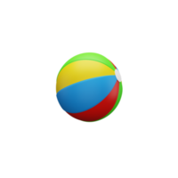 Realistic Colorful Beach Ball Icon In 3D Style. png