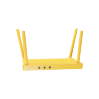 3D Illustration Of Router Icon In Yellow Color. png