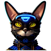 Cyberpunk Cat Sublimation png