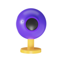 Purple And Yellow Web Cam Icon In 3D Style. png