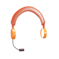 Golden And Brown Headphone Icon In 3D Render. png