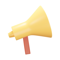 Isolated Golden Megaphone Icon In 3D Render. png