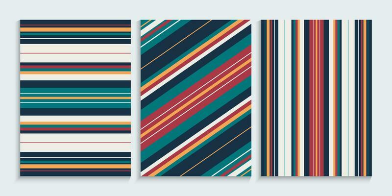 Multi colors stripes backgrounds design collection