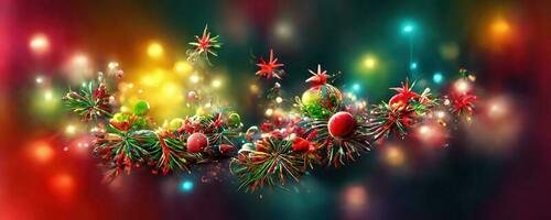 Christmas new year background, dynamic vibrant holidays concept Xmas with copy space 3d rendering. Merry christmas and happy new year celebration photo