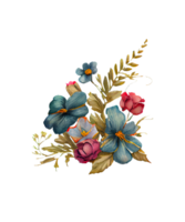 Blumen- Kreuz Aquarell ai generativ png
